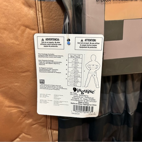 Disguise Boys Minecraft Steve in Netherite Armor Halloween Costume Multiple Size - Picture 8 of 12